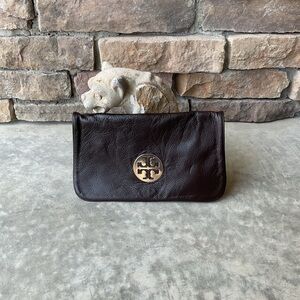 Brown Leather Clutch